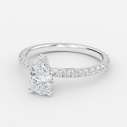 Josephine Pear Side Diamond Engagement Ring