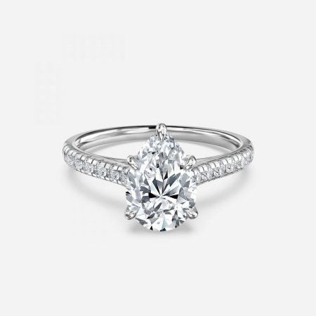 Ayla Pear Side Diamond Engagement Ring