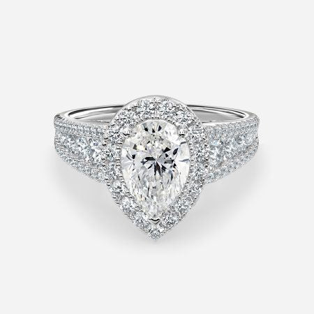 Dalia Pear Halo Lab Grown Diamond Engagement Ring