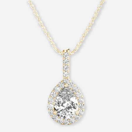 Pear Lab Diamond Halo Pendant