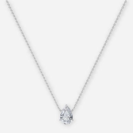 Pear Lab Diamond Solitaire Pendant