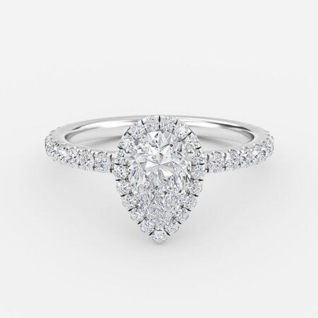 Lillian Pear Halo Lab Grown Diamond Engagement Ring