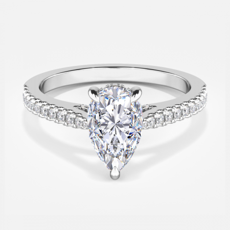 Veronica Pear Hidden Halo Lab Grown Diamond Engagement Ring