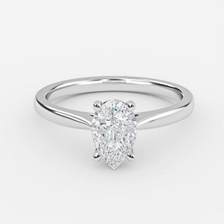 Violette Pear Solitaire Lab Grown Diamond Engagement Ring