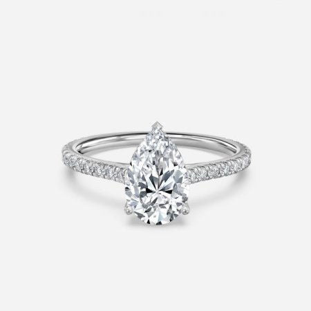 Nanami Pear Hidden Halo Lab Grown Diamond Engagement Ring