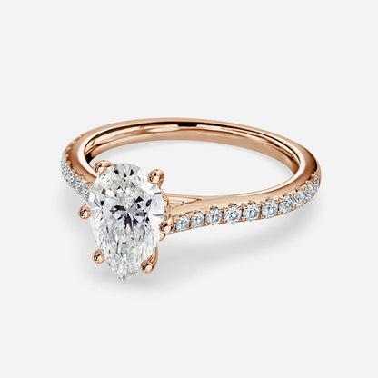 Shyam Pear Side Diamond Engagement Ring