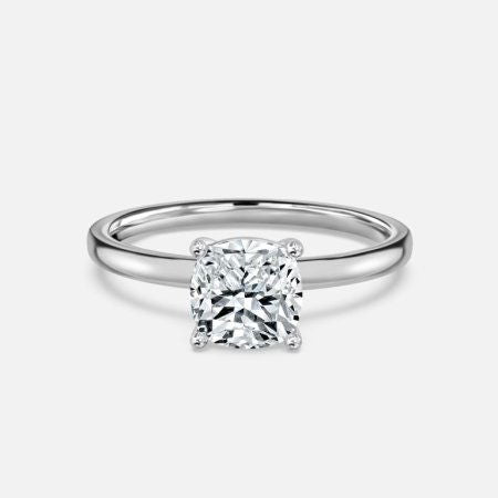 Celtic Cushion Solitaire Lab Grown Diamond Engagement Ring