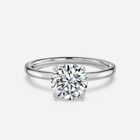 Celtic Round Lab Created Diamond Solitaire Engagement Ring