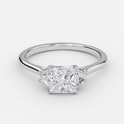 Ilene Princess Three Stone Lab Grown Diamond Engagement Ring