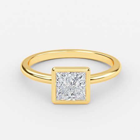 Aerin Princess Bezel Lab Grown Diamond Engagement Ring