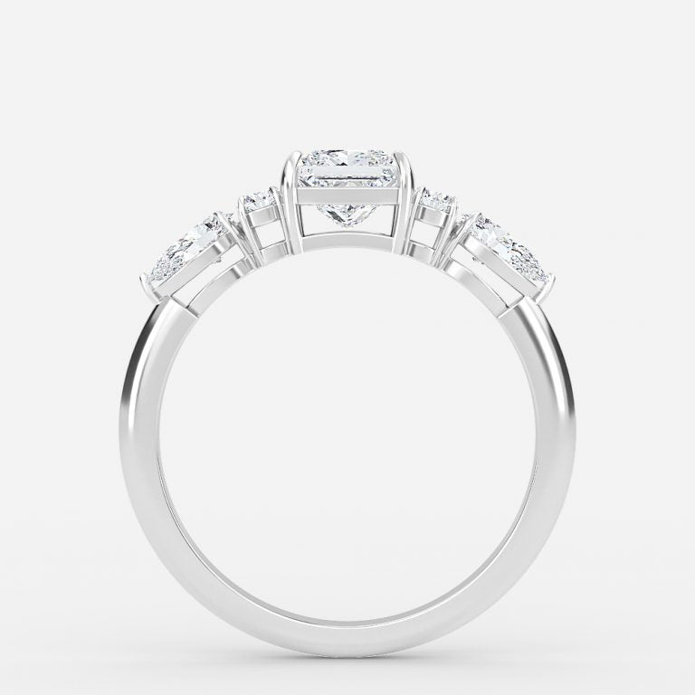 Avery Princess Three Stone Lab Grown Diamond Engagement Ring