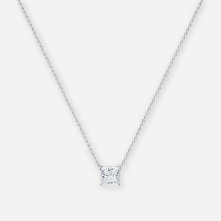 Princess Lab Diamond Solitaire Pendant