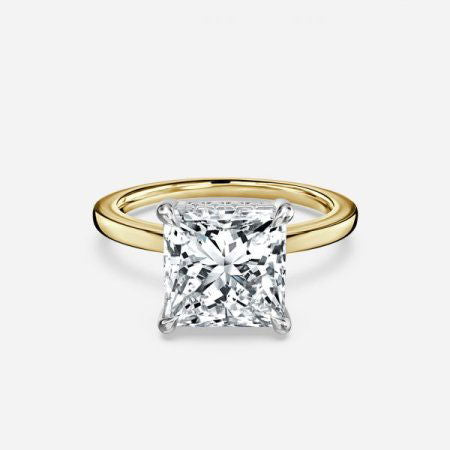 Vina Princess Hidden Halo Lab Grown Diamond Engagement Ring