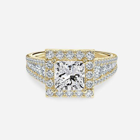 Dalia Princess Halo Lab Grown Diamond Engagement Ring