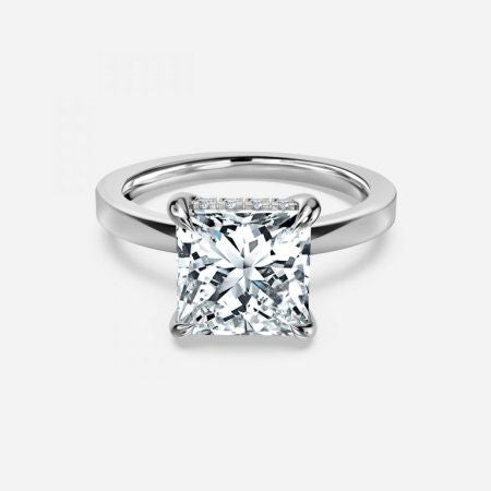 Chloe Princess Hidden Halo Lab Grown Diamond Engagement Ring