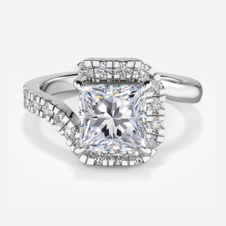 Neto Princess Halo Lab Grown Diamond Engagement Ring