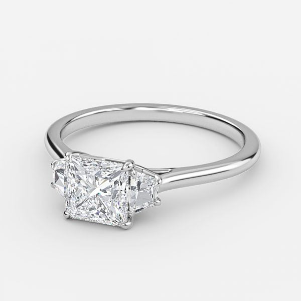 Ilene Princess Three Stone Lab Grown Diamond Engagement Ring