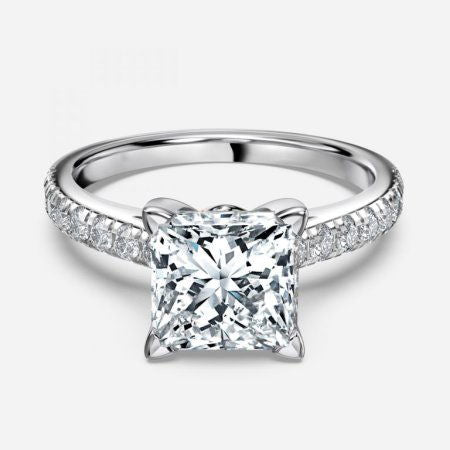 Angel Princess Diamond Band Lab Grown Diamond Engagement Ring