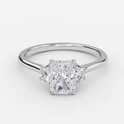 Ilene Radiant Three Stone Lab Grown Diamond Engagement Ring