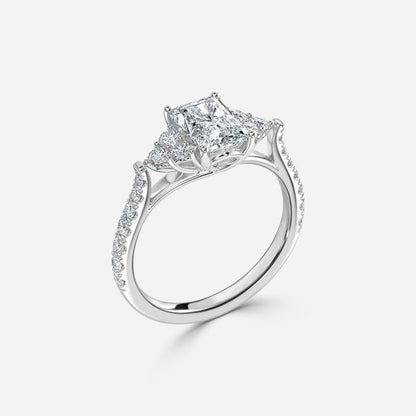 Elizabeth Radiant Three Stone Lab Grown Diamond Engagement Ring