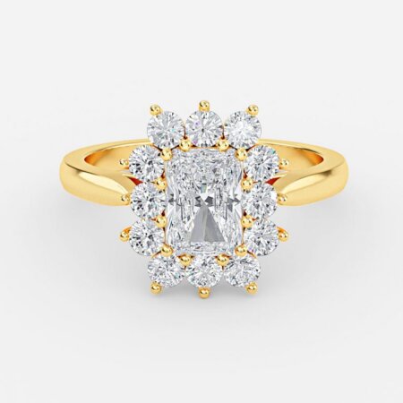 Rohini Radiant Cluster Lab Grown Diamond Engagement Ring