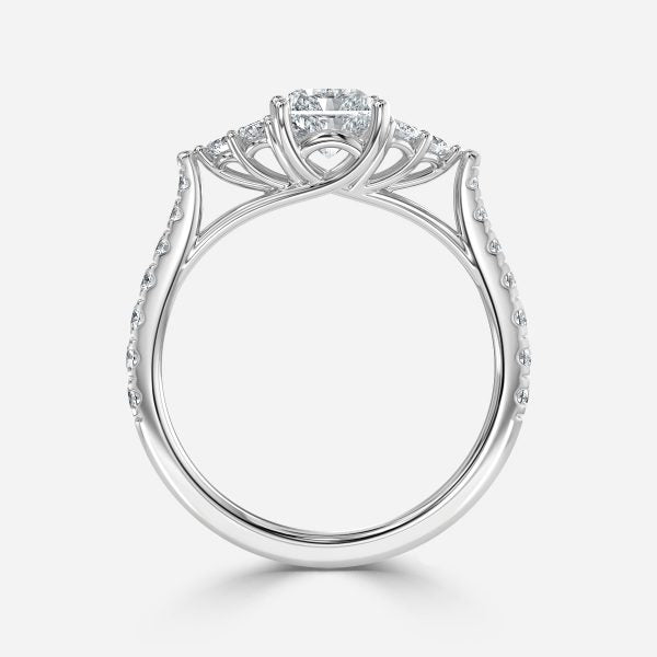 Elizabeth Radiant Three Stone Lab Grown Diamond Engagement Ring