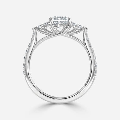 Elizabeth Radiant Three Stone Lab Grown Diamond Engagement Ring