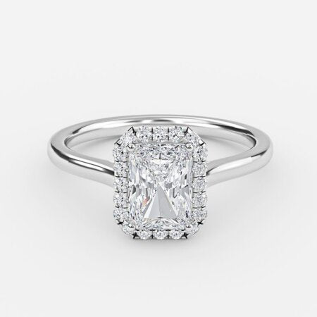 Levi Radiant Halo Lab Grown Diamond Engagement Ring