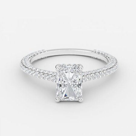 Iona Radiant Hidden Halo Lab Grown Diamond Engagement Ring