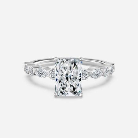 Trinity Radiant Unique Lab Grown Diamond Engagement Ring