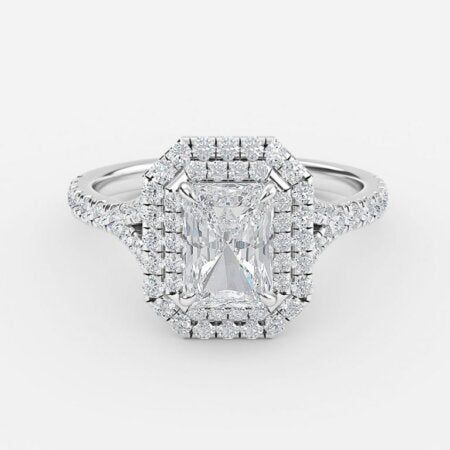 Aalia Radiant Halo Lab Grown Diamond Engagement Ring