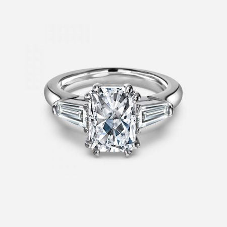 Ava Radiant Three Stone Lab Grown Diamond Engagement Ring