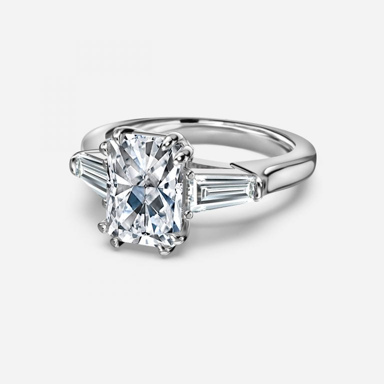 Ava Radiant Three Stone Lab Grown Diamond Engagement Ring