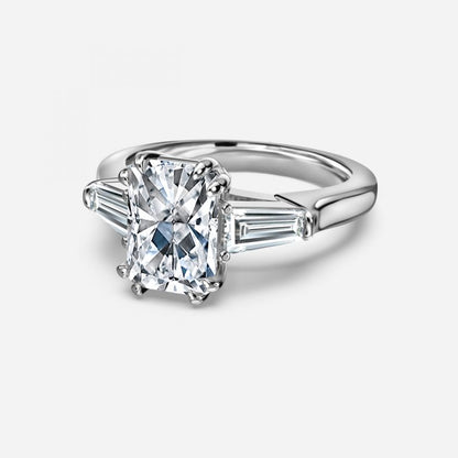 Ava Radiant Three Stone Lab Grown Diamond Engagement Ring