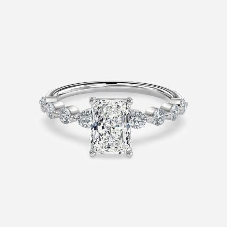 VIvian Radiant Unique Lab Grown Diamond Engagement Ring