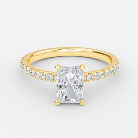 Josephine Radiant Unique Lab Grown Diamond Engagement Ring