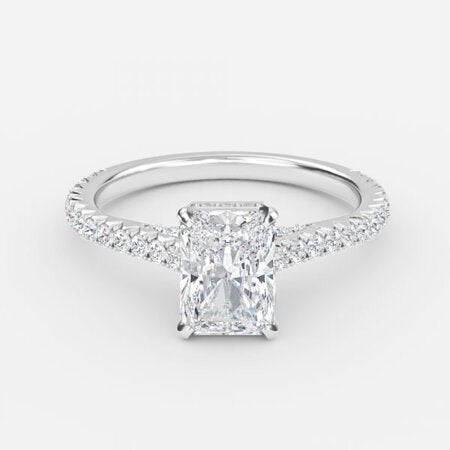 Charles Radiant Hidden Halo Lab Grown Diamond Engagement Ring