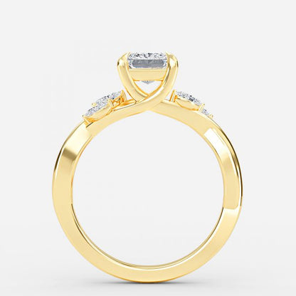 Aurora Princess Unique Lab Grown Diamond Engagement Ring