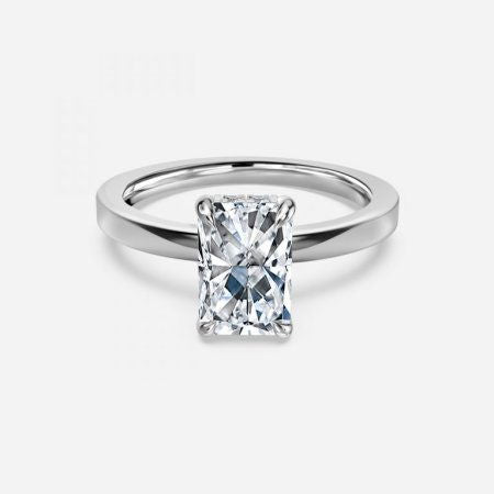 Chloe Radiant Hidden Halo Lab Grown Diamond Engagement Ring