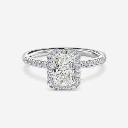 Nefta Radiant Halo Lab Grown Diamond Engagement Ring