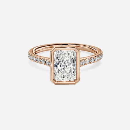 Ali&#039;i Radiant Diamond Band Lab Grown Diamond Engagement Ring