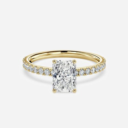 Lepidus Radiant Hidden Halo Lab Grown Diamond Engagement Ring