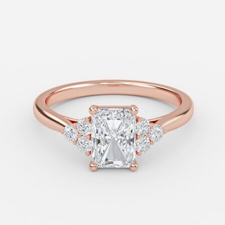 Anika Radiant Cluster Lab Grown Diamond Engagement Ring