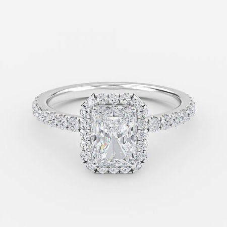 Lillian Radiant Halo Lab Grown Diamond Engagement Ring