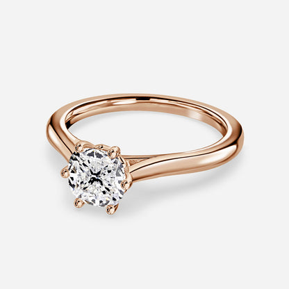 Nhẫn đính hôn kim cương nhân tạo Nimi Cushion Solitaire