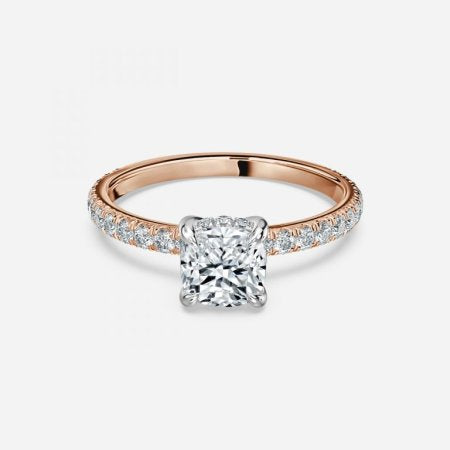 Sadie Cushion Hidden Halo Lab Grown Diamond Engagement Ring