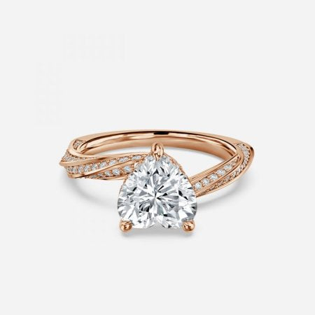 Sofia Heart Lab Created Diamond Hidden Halo Engagement Ring