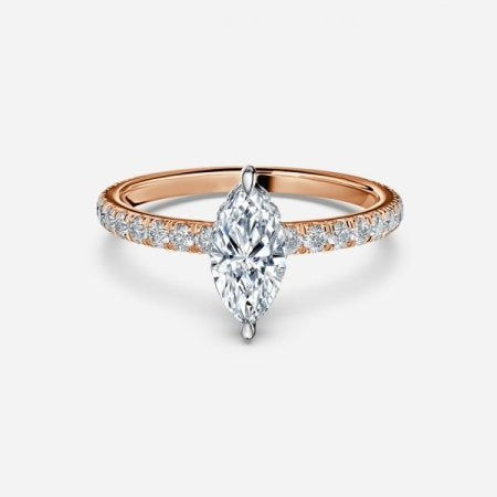 Sadie Marquise Hidden Halo Lab Grown Diamond Engagement Ring