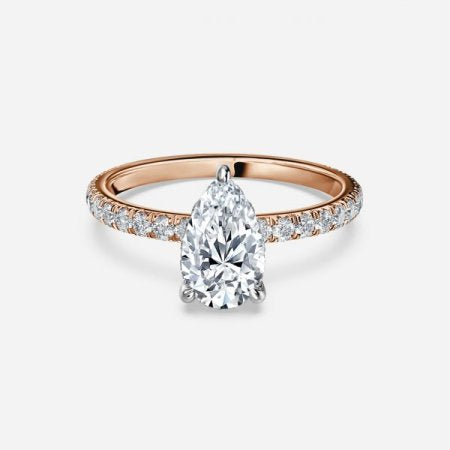 Sadie Pear Hidden Halo Lab Grown Diamond Engagement Ring