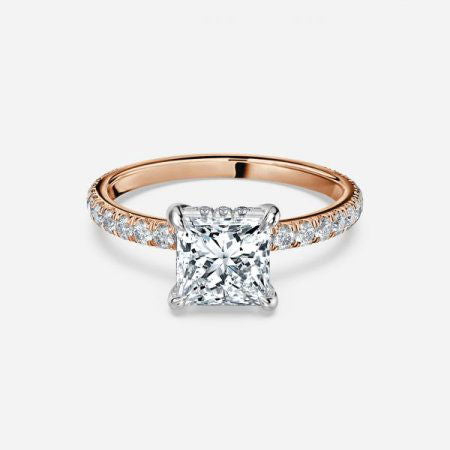 Sadie Princess Hidden Halo Lab Grown Diamond Engagement Ring